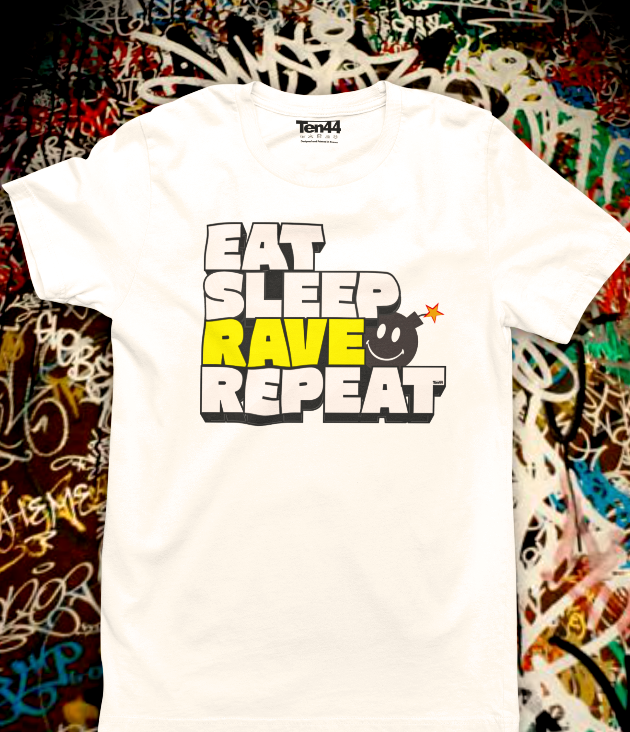 Eat Sleep Rave Repeat - Heavyweight Unisex t-shirt