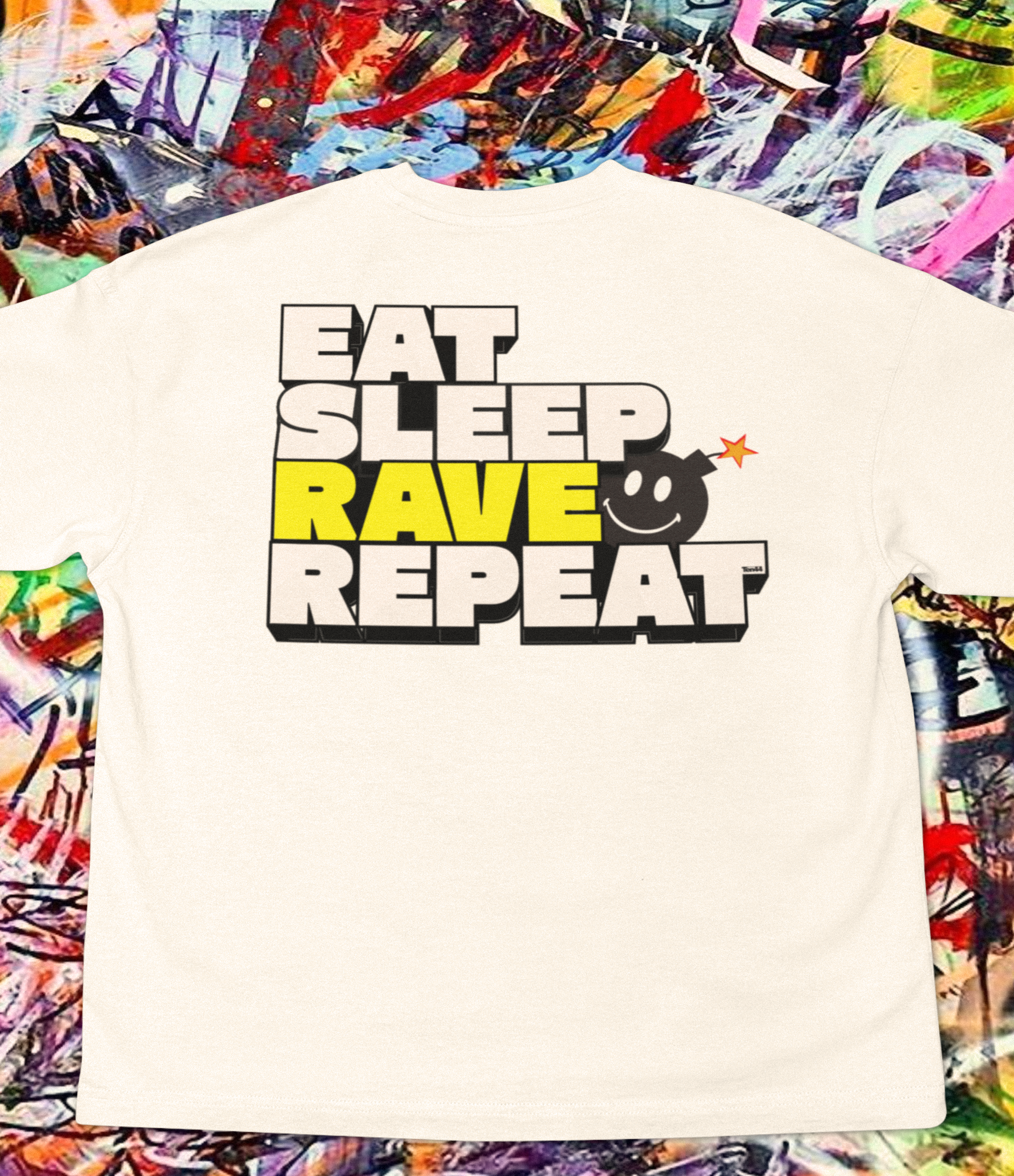 Eat Sleep Rave Repeat - Unisex Oversized T-Shirt
