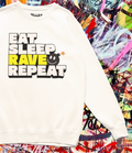 Eat Sleep Rave Repeat – Sweat-shirt léger unisexe (impression avant)