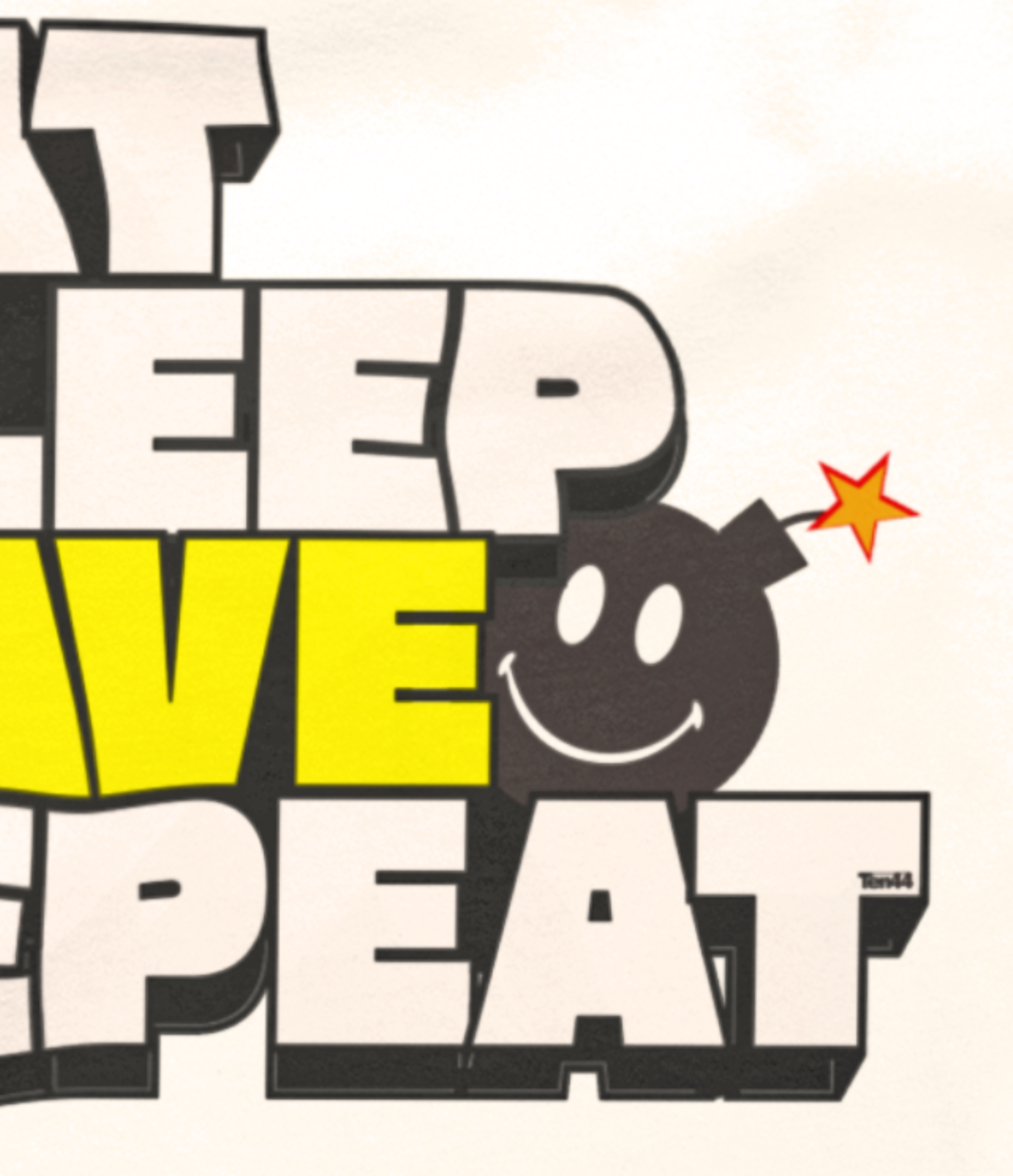 Eat Sleep Rave Repeat - Heavyweight Unisex t-shirt