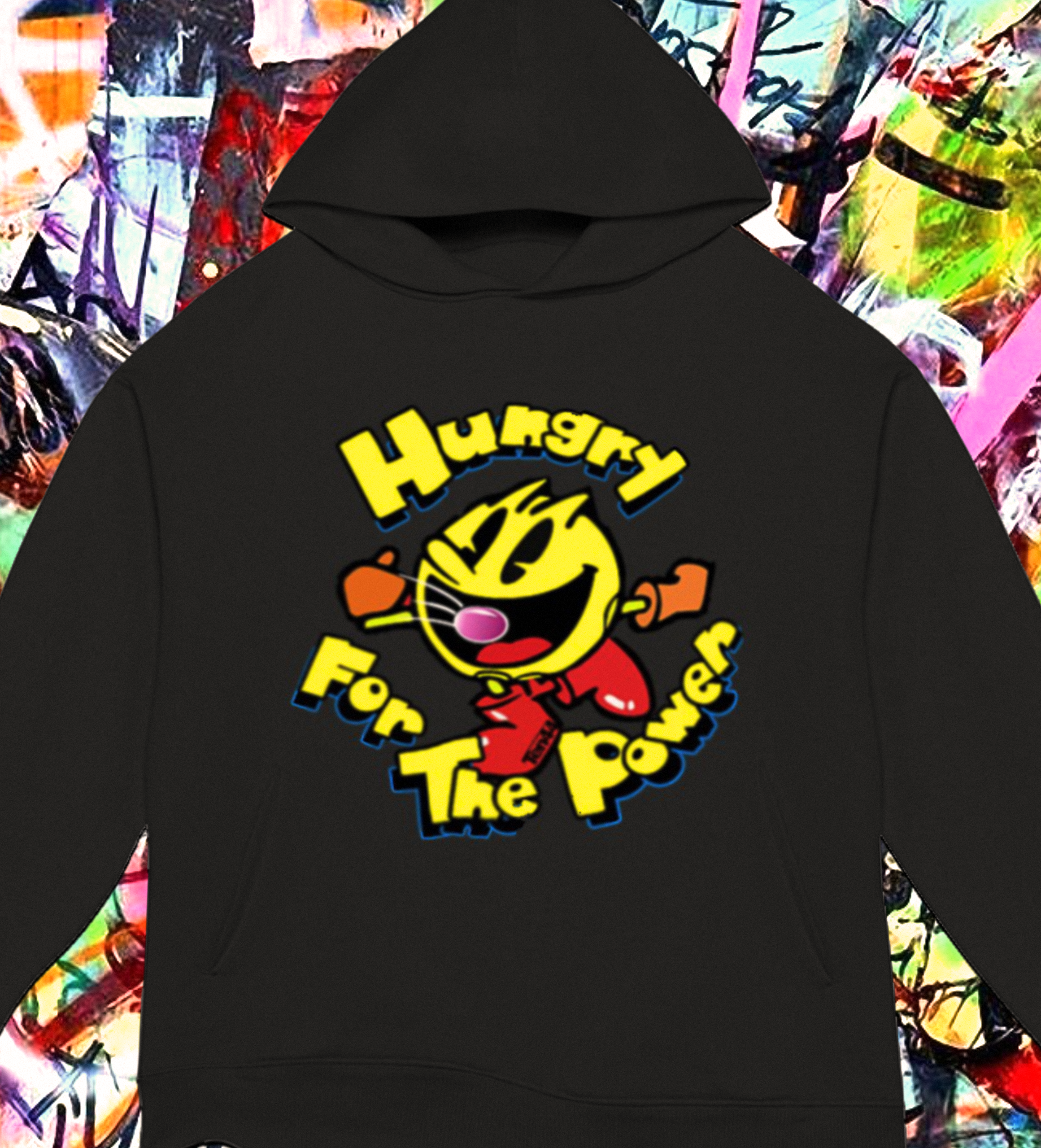 Hungry For The Power - Unisex oversized hoodie (Frontprint)