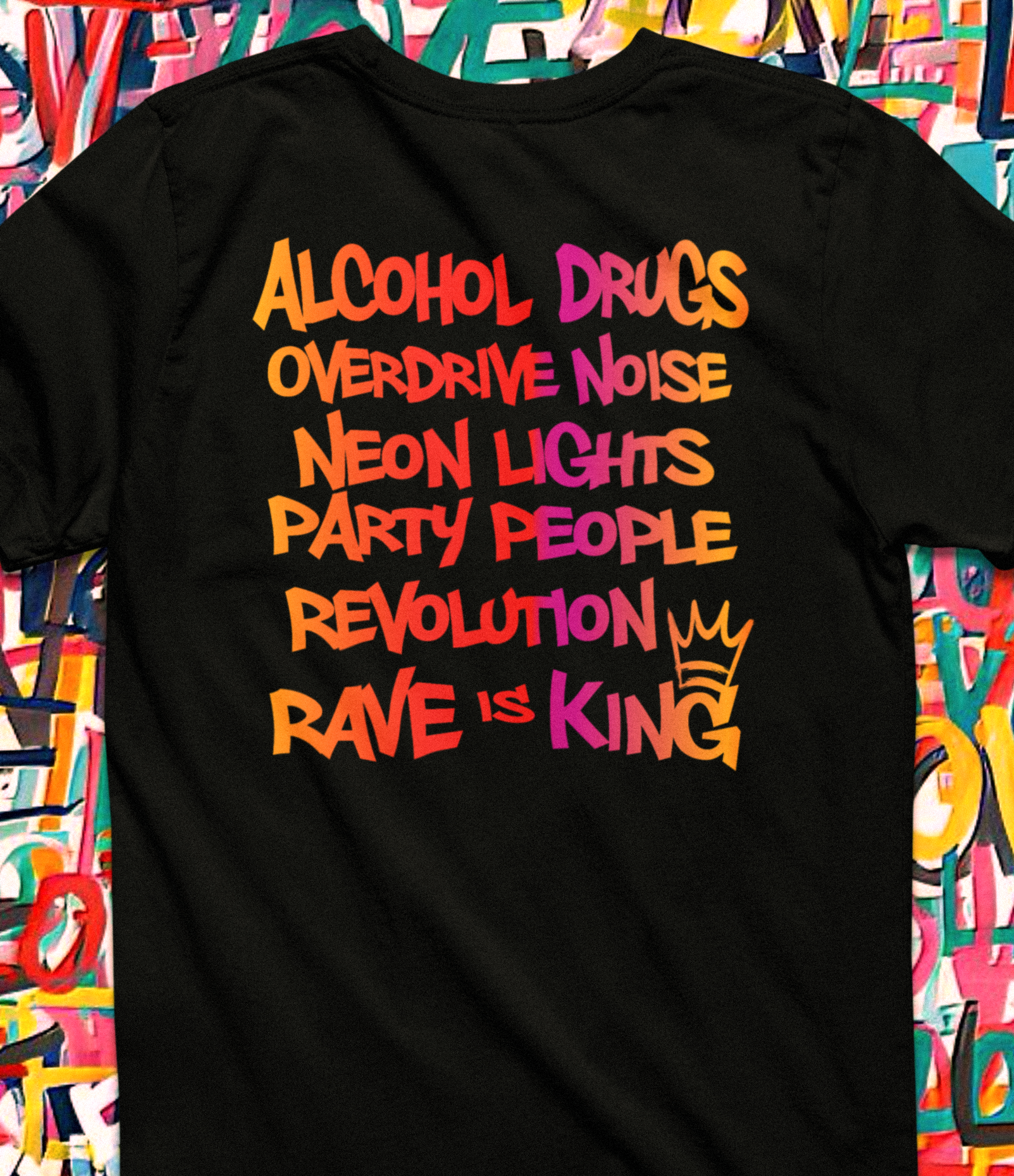 King Rave - Heavyweight Unisex t-shirt (Back + Front Print)