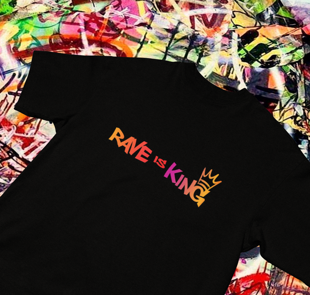 King Rave - T-shirt Oversize Unisexe  (Imprimé Dos)