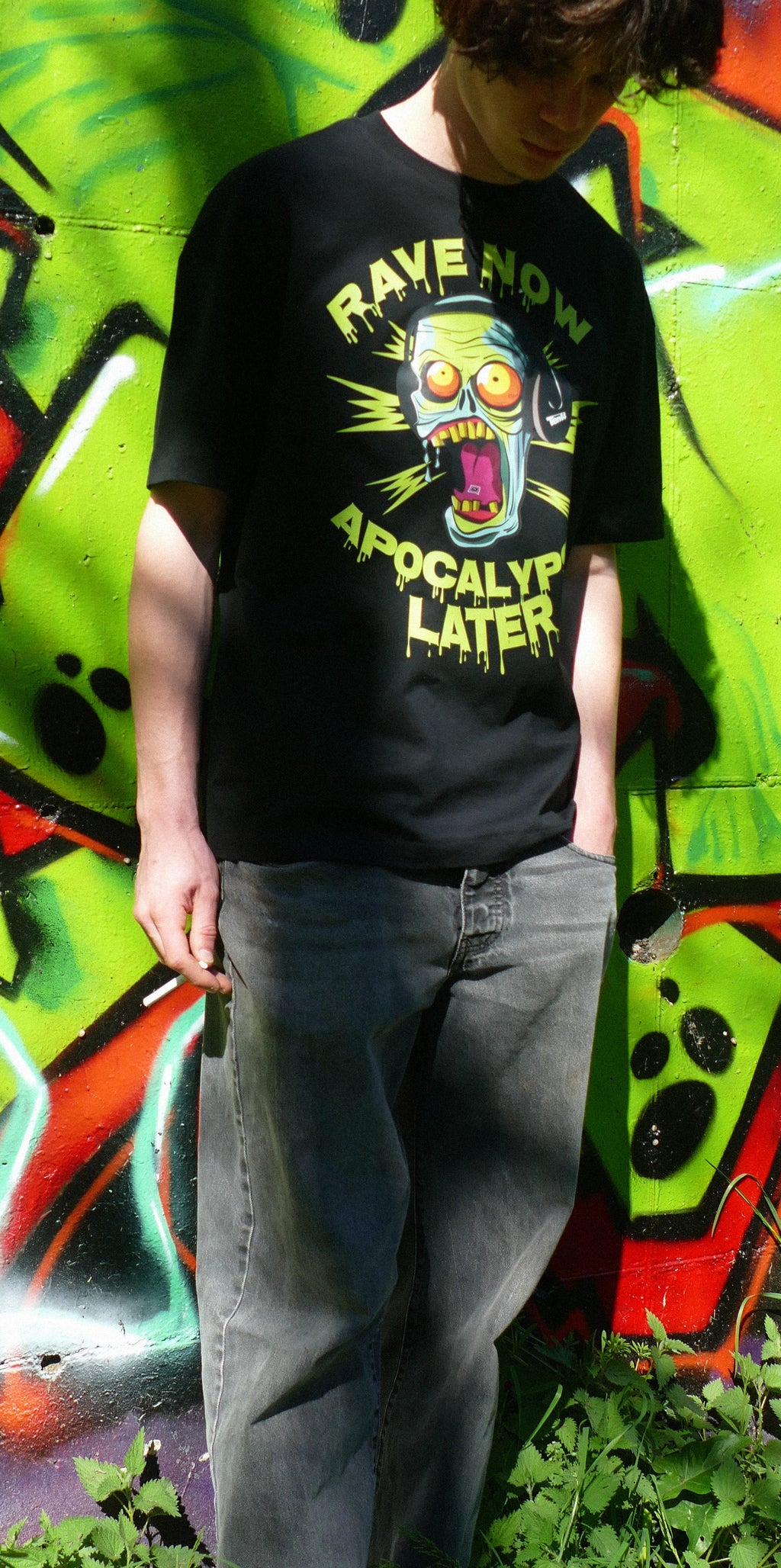  Rave Now...Apocalypse Later! - T-shirt unisexe oversize