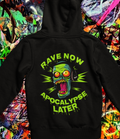 Rave Now...Apocalypse Later ! – Sweat à capuche léger unisexe (impression dos)